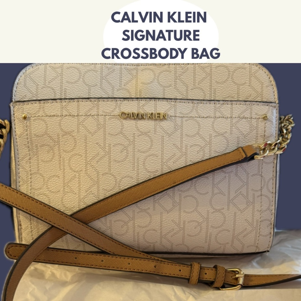 Calvin Klein LILLY Collection Signature Monogram Print Crossbody.